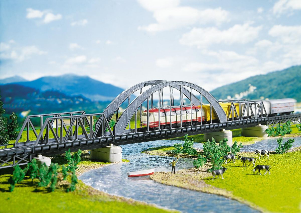 Faller N-skala - Buebro med overliggende bue