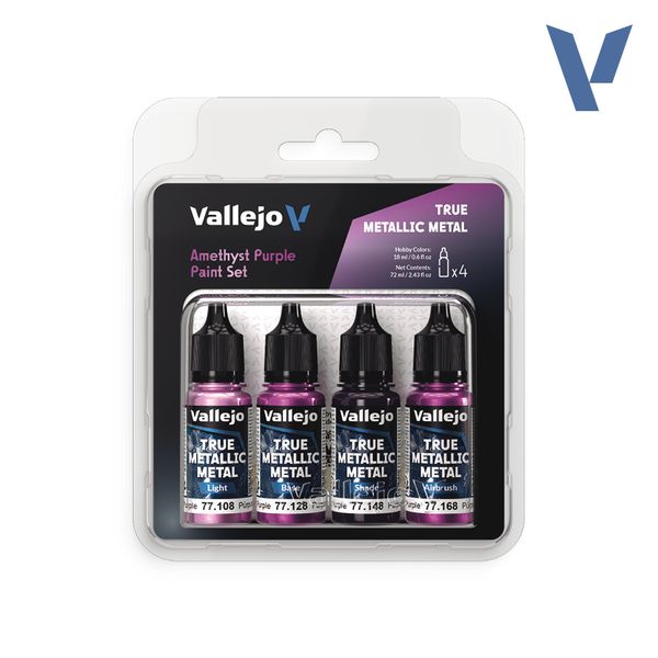 Hovedbilde Vallejo - True Metallic Metal, Amethyst Purple paint set