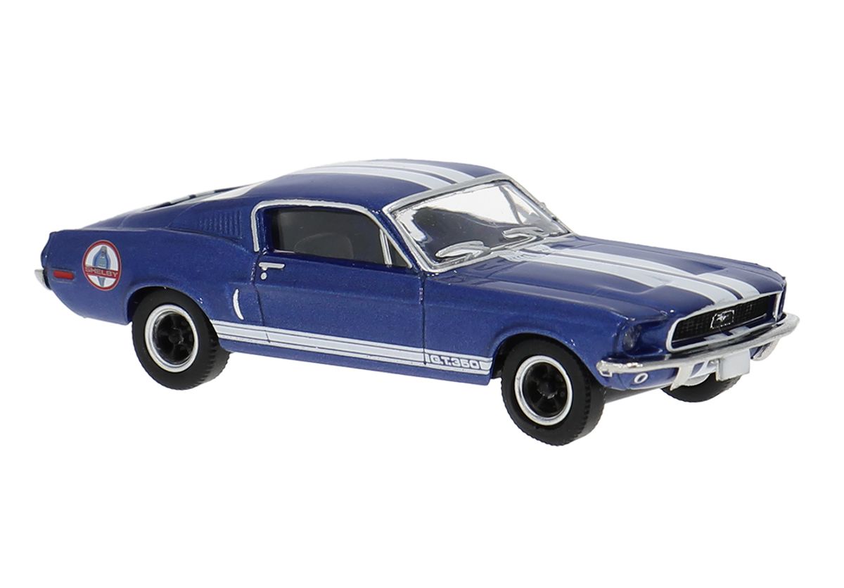 Brekina - Ford Mustang Shelby, blå/hvit