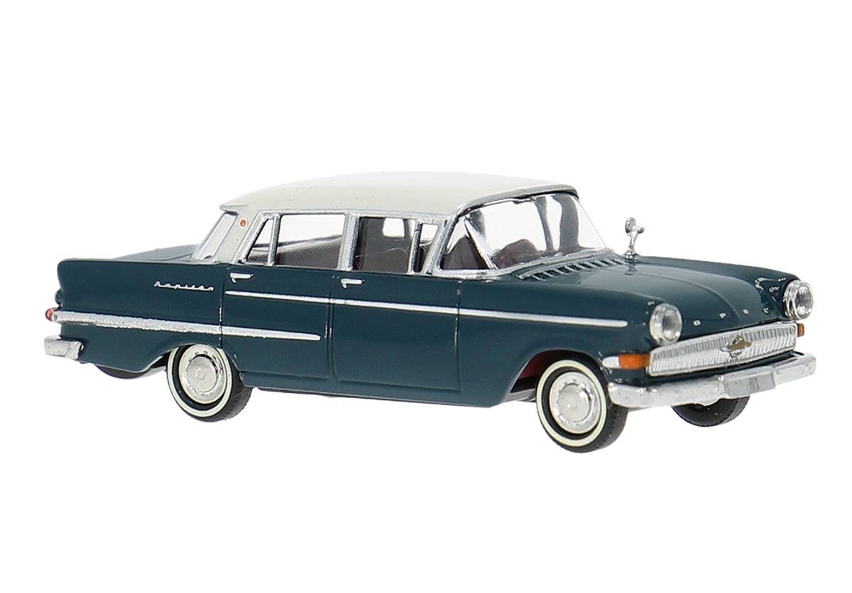Brekina - Opel Kapitän P 2.6, blå/hvit